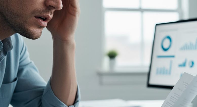 Мужчина испытывает стресс